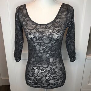Talula gray lace top